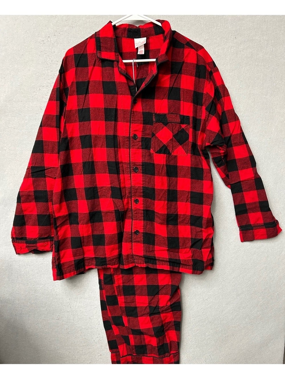 Red & Black Plaid Flannel 2 piece pajamas Wondershop By Target Mens Size Large